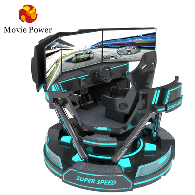 3-экранный симулятор виртуальной реальности 6- Dof Black Car Racing Game Machine 5d Автомобильное вождение аркада для магазина