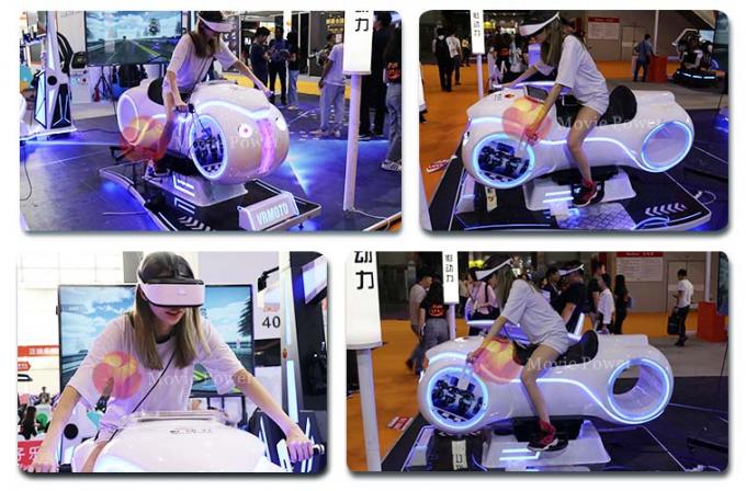 Белый имитатор гонок мотоцикла виртуальной реальности 9Д цвета для детей и взрослых 1