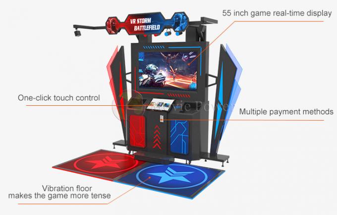 Крытый предназначенный для многих игроков взаимодействующий имитатор игрового автомата стрельбы 9d Vr 1