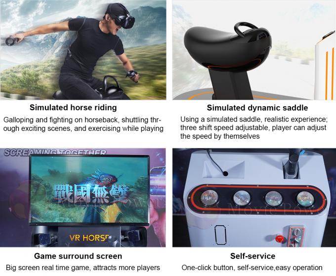 Монетка привелась в действие симуляцию игры опыта лошади 9D имитатора виртуальной реальности игр VR участвуя в гонке 1
