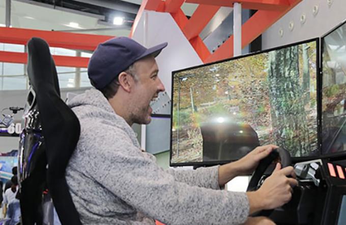 Автомобиль VR занятности участвуя в гонке машина игры виртуальной реальности арены имитатора 1