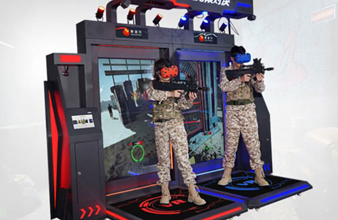 Игровой автомат Vr имитатора виртуальной реальности зомби занятности предназначенный для многих игроков 0