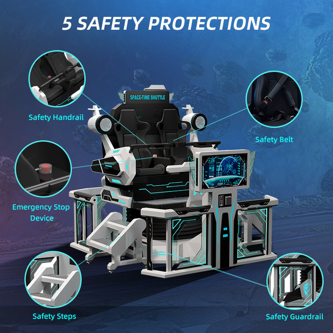 Безопасность 9d VR Кино 2-местный VR Ролик Симулятор стул 360 Motion Ride 3