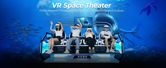 Тематический парк Ролик-костер 9d VR Симулятор 4 игрока Аркадная машина 9d Vr Стул Кинотеатр 0