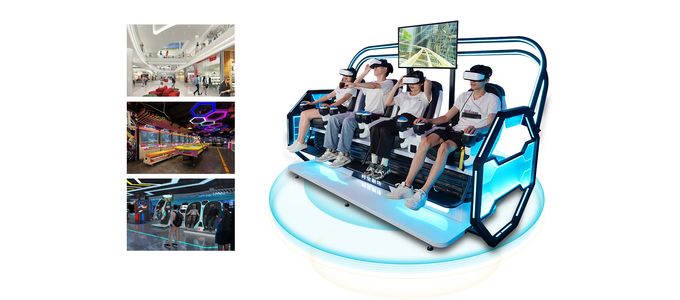 Тематический парк Ролик-костер 9d VR Симулятор 4 игрока Аркадная машина 9d Vr Стул Кинотеатр 5