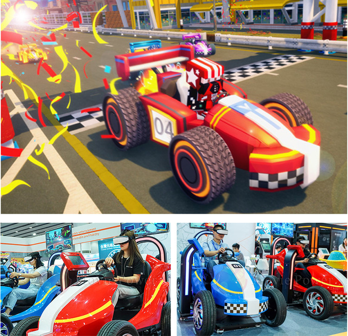 Детская 9D виртуальная реальность Симулятор вождения многопользовательская автогонка Игра для развлечения 1