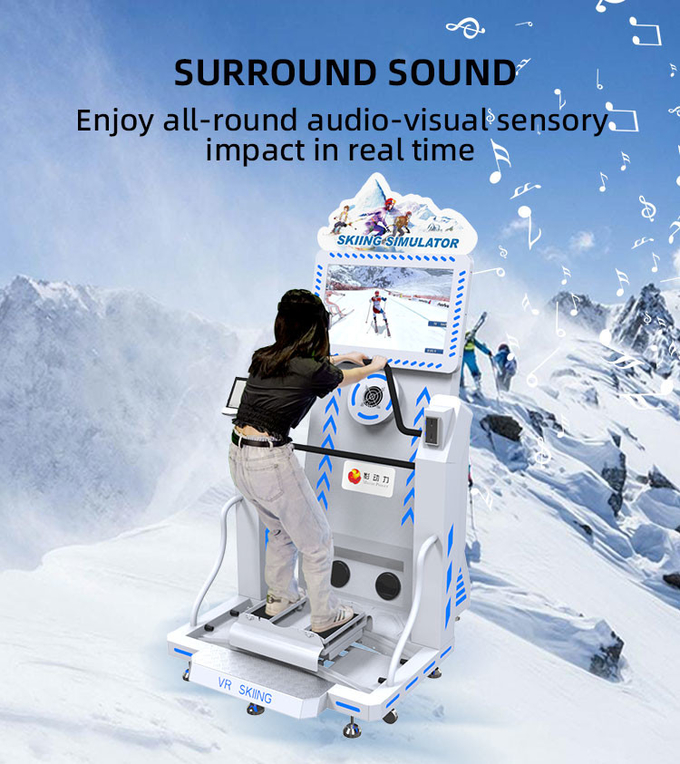 Внутренний тренажер для лыжного спорта Сноубордный тренажер 9d Виртуальная реальность VR тренажерные машины Оборудование парка развлечений 4