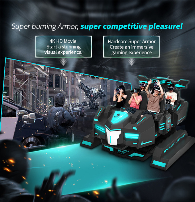 9d VR Тематический парк Кино Виртуальная реальность Ролик Симулятор 6-местный VR игровой автомат 4