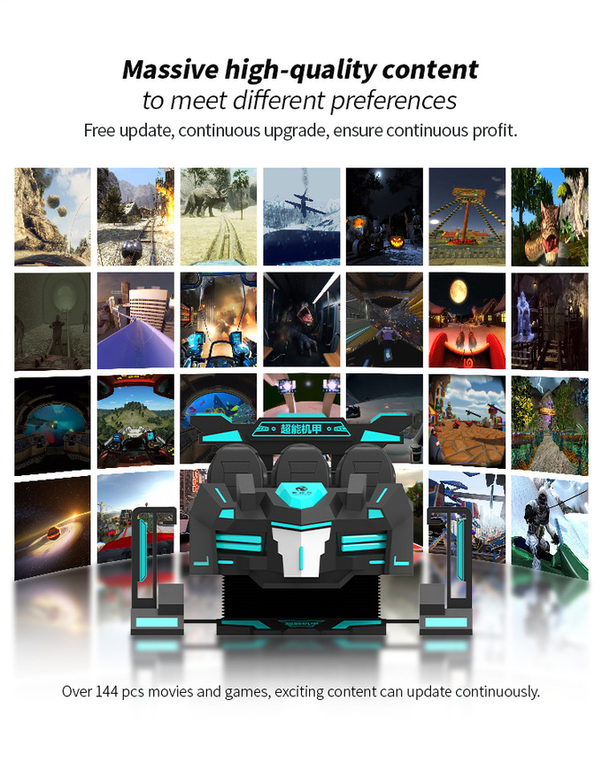 Игроки имитатора игры Seater VR кино 6 стеклоткани 9D VR снимая множественные ехать автомобиль 1