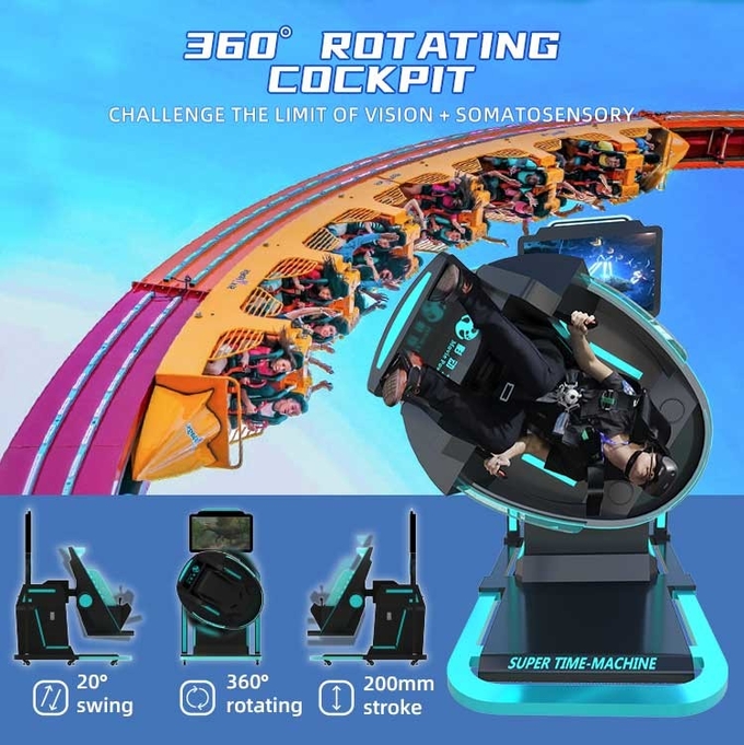 Игровой автомат мухы Врем-машины имитатора коммерчески 9D VR виртуальной реальности толкателя монетки супер 5