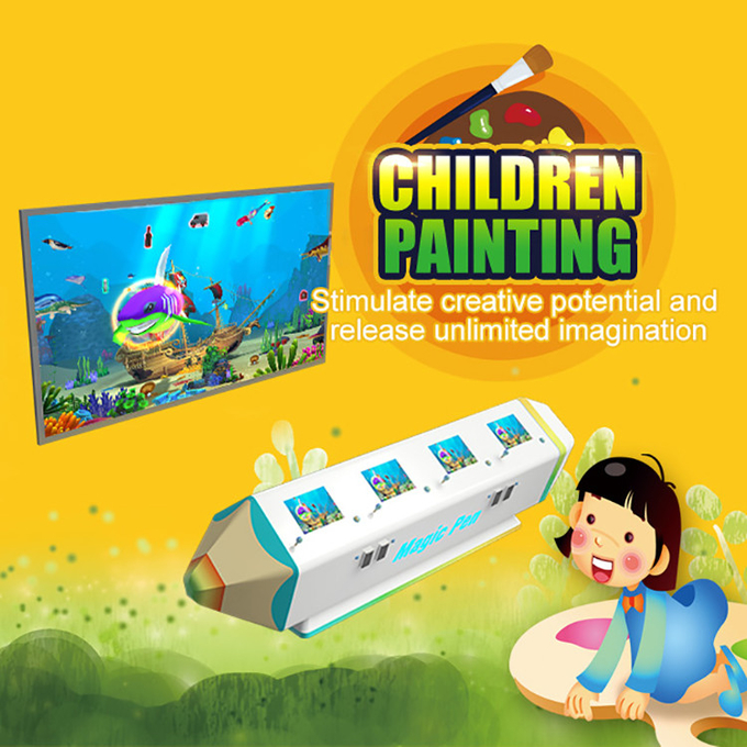 Многопользовательский 3d интерактивный AR проектор Игровой автомат для детской живописи 0