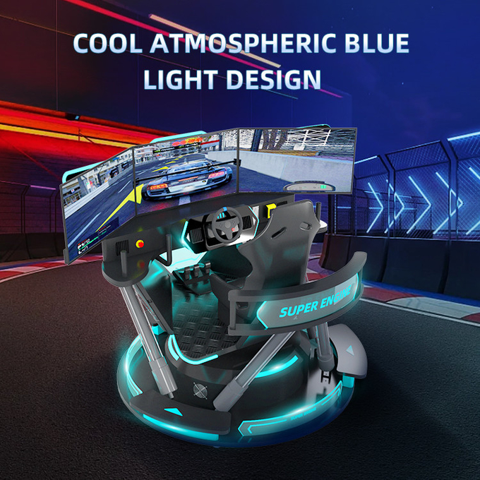 5.0KW F1 Симулятор гоночных автомобилей Водительская игровая машина 6 Dof Motion Platform с 3 экранами 8