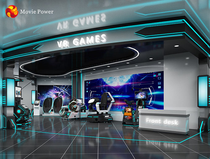 Дети оборудования парка атракционов VR играют спортивную площадку тематического парка аркады виртуальной реальности зоны 0