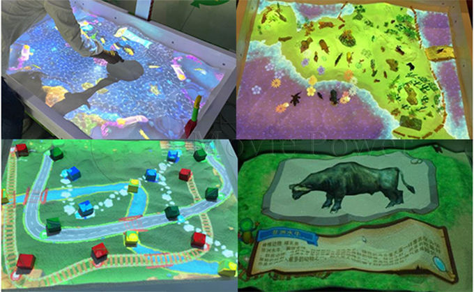 Игры AR спортивной площадки детей коробка песка игры крытой взаимодействующей предназначенная для многих игроков взаимодействующая волшебная 1