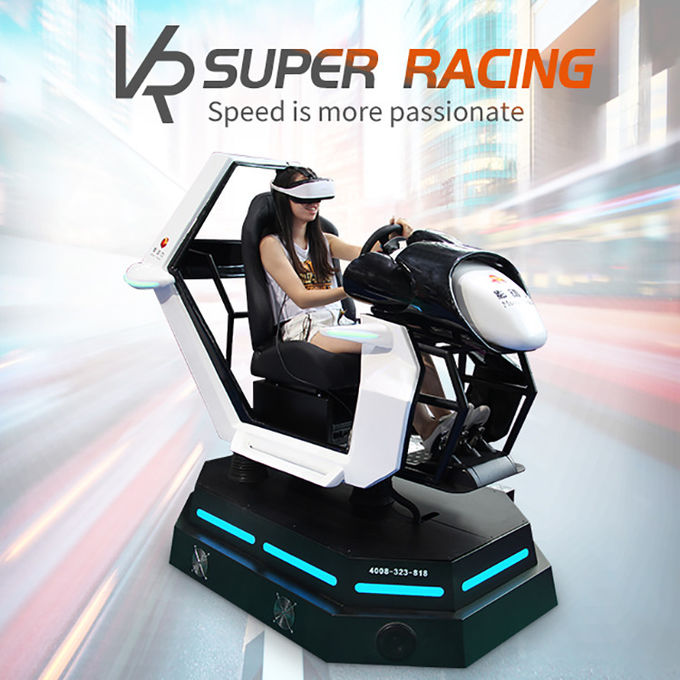 Машина виртуальной реальности парка атракционов участвуя в гонке имитатор вождения автомобиля 9d Vr 0