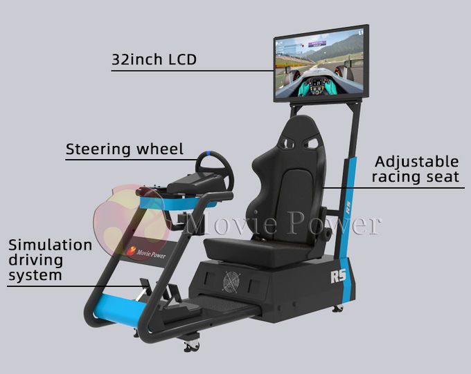 Небольшая домашняя игра гидравлическое VR участвуя в гонке оборудование 0.5KW водителя автомобиля имитатора 2