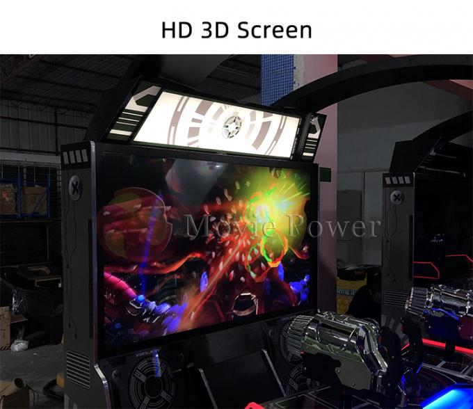 Монетка занятности привелась в действие игровой автомат стрельбы оружия аркады экрана 3D 1