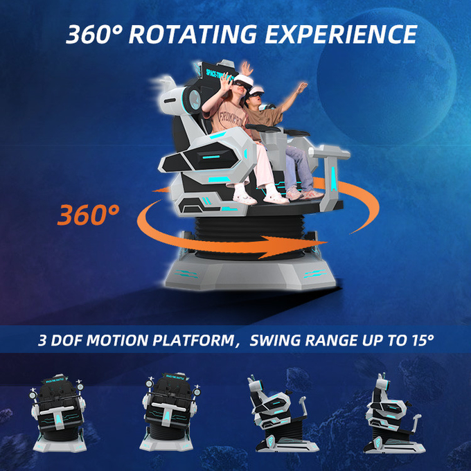 Безопасность 9d VR Кино 2-местный VR Ролик Симулятор стул 360 Motion Ride 2