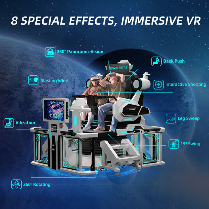 Безопасность 9d VR Кино 2-местный VR Ролик Симулятор стул 360 Motion Ride 4