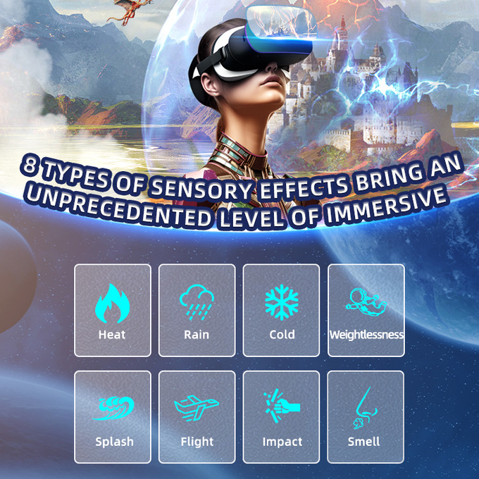 2-местный VR Flight Simulator Full Sense 9d Виртуальная реальность игры кинотеатр 2