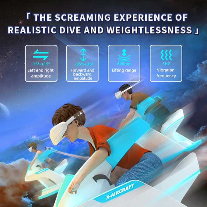 2-местный VR Flight Simulator Full Sense 9d Виртуальная реальность игры кинотеатр 3