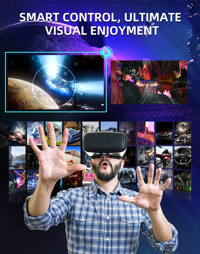Парк развлечений 9D VR симулятор 2 места Монеты Управляемые VR игры Летающий театр AR MR Entertainment 5