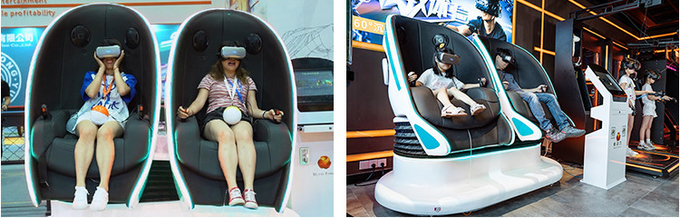 Тематический парк 9D VR Egg Chair Симулятор VR Shark Motion Cinema 2 места 3