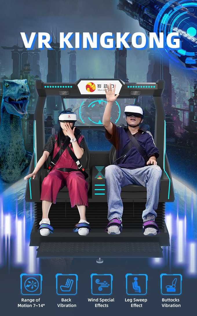 9d VR Cinema 2 Seats Roller Coaster VR Chair Arcade 4d 8d 9d Виртуальный симулятор реальности VR игровой автомат с съемками 0