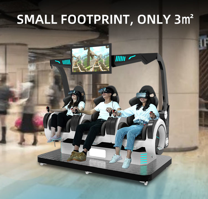 3-местный симулятор виртуальной реальности Монета управляемая 5D игровой машиной 9D кино стулья 5