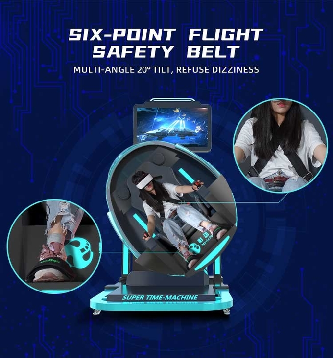 Игровой автомат мухы Врем-машины имитатора коммерчески 9D VR виртуальной реальности толкателя монетки супер 8