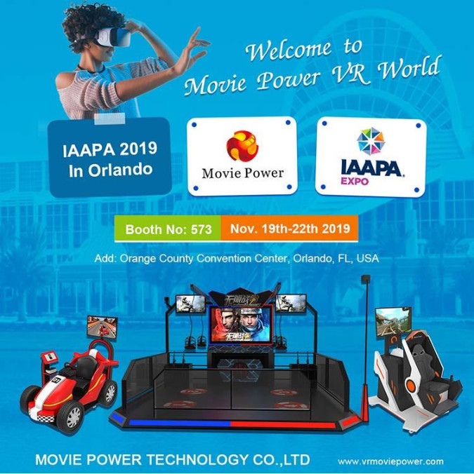 Мобильный симулятор VR Power встретимся на выставке IAAPA Expo Orlando