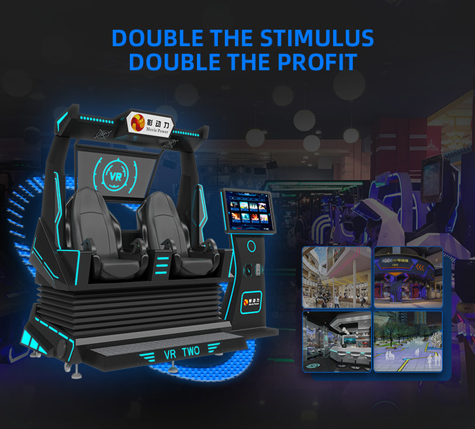 9d VR Cinema 2 Seats Roller Coaster VR Chair Arcade 4d 8d 9d Виртуальный симулятор реальности VR игровой автомат с съемками 2