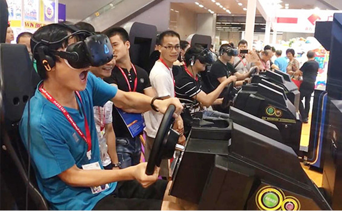 Симулятор вождения 9d Vr Игровой автомат Автомобильный гоночный симулятор Vr Оборудование для тематического парка виртуальной реальности 6