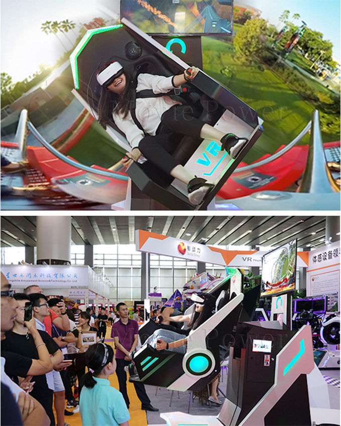 Управляемый монеткой игровой автомат платформы VR движения летного тренажера тематического парка 360 0