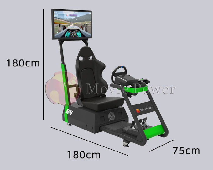 След ноги игрового автомата имитатора гонок автомобиля виртуальной реальности небольшой для домашнего коммерческого использования 1